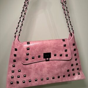 SHEIN Pink Studded Shoulder Bag